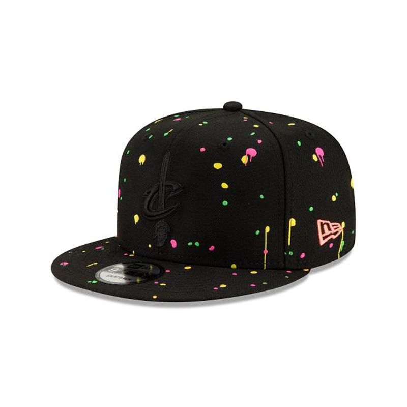 NBA Cleveland Cavaliers Neon Splatter 9Fifty Snapback (XZJ3769) - Black New Era Caps